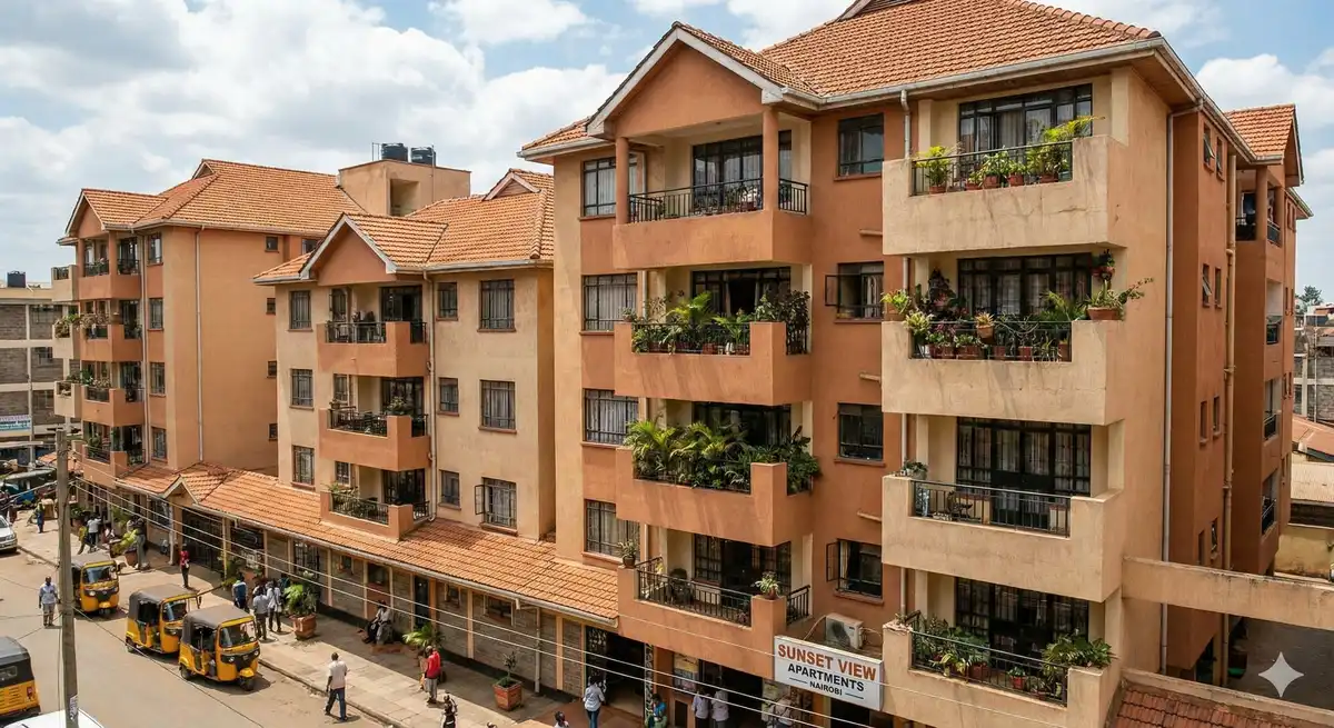 Apartment blocks managed with property management software in Kenya