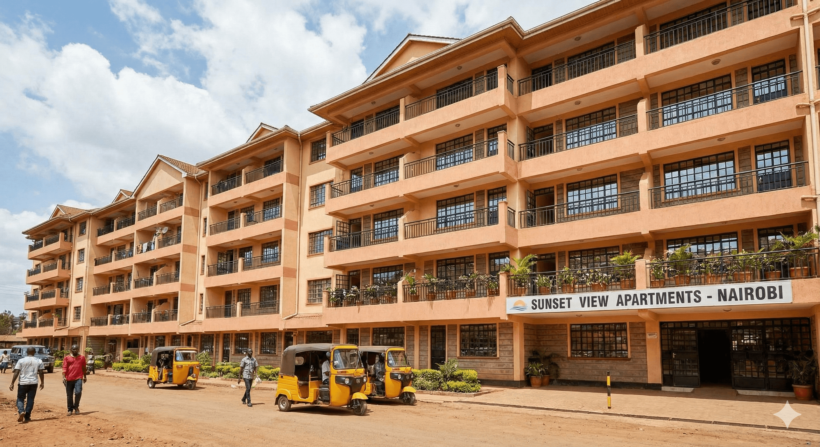 Modern apartment building in Kenya showing multi-unit property management